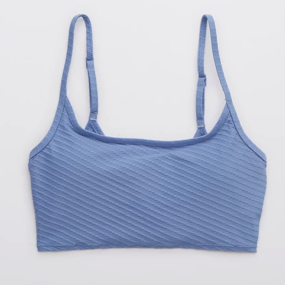 Aerie Jacquard Longline Scoop Bikini Top
